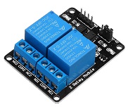 MODULO DE RELE OPTOCOPLADO PARA ARDUINO CORRIENTE DE TRABAJO DE 12V 2 CANALES