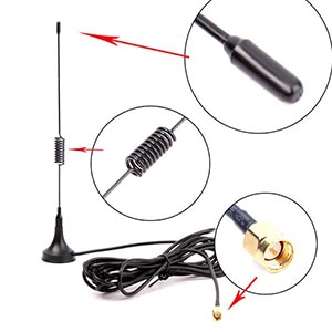 ANTENA GSM, 8DBI, 30 MHZ, ELABORADA EN ALUMINIO, CONECTOR SMA, CABLE DE TRES METROS