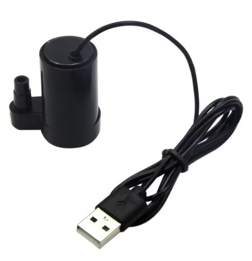 BOMBA DE AGUA SUMERGIBLE 120 LH 2.5-6V CABLE USB 5V
