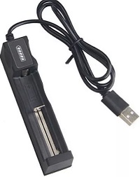 CARGADOR DE  BATERIA  DE LITIO 18650  CON PUERTO USB.