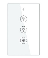 INTERRUPTOR DE ATENUACIÓN DE LUZ INTELIGENTE, DISPOSITIVO DE CONTROL DE 2 O 3 VÍAS, COMPATIBLE CON SMART LIFE, TUYA, ALEXA Y ASISTENTE DE VOZ DE GOOGLE, NUEVO WIFI RF