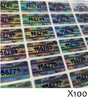 STICKER ETIQUETA SELLO SEGURIDAD GARANTIA SERIALIZADA