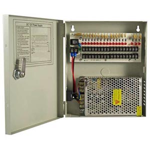FUENTE DE PODER CENTRALIZADA  12V 20A 18 CANALES DE ALIMENTACION