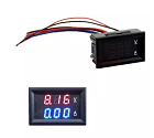 VOLTIAMPERÍMETRO DIGITAL DC 100V Y AMPERIMETRO DOBLE DISPLAY 10A