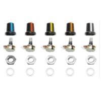 POTENWH128-1.jpg RESISTENCIAS VARIABLES DEL KIT DE SURTIDO DEL POTENCIÓMETRO WH148 CON LAS NUECES Y LAS ARANDELAS 1K 10K 50K 500K 1M