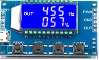 GENERADOR DE SEÑAL PWM FRECUENCIA DE PULSO CICLO DE TRABAJO;  MÓDULO AJUSTABLE PANTALLA LCD 1HZ-150KHZ 3.3V-30V MÓDULO DE PLACA PWM