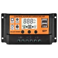 CONTROLADOR DE CARGA Y DESCARGA SOLAR DE 100A REGULADOR AUTOMÁTICO LCD CON USB DUAL