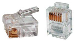 CONECTOR RJ45 MACHO PARA PRENSAR X 50 UNIDADES