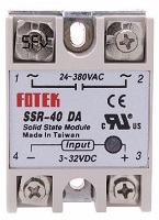 RELEVADOR DE ESTADO SÓLIDO 40A. INTERRUPTOR ELECTRÓNICO DA DE CORRIENTE DIRECTA A CORRIENTE ALTERNA