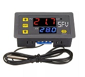 CONTROLADOR DE TEMPERATURA TERMOSTATO TERMÓMETRO EMPOTRABLE DE 12V