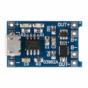 CARGADOR DE BATERIAS LITIO MICROUSB CON PROTECCION