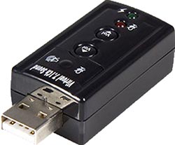TARJETA DE SONIDO USB 7.1CH PARA SONIDO ENVOLVENTE CON CONEXION DE MICROFONO Y CORNETA
